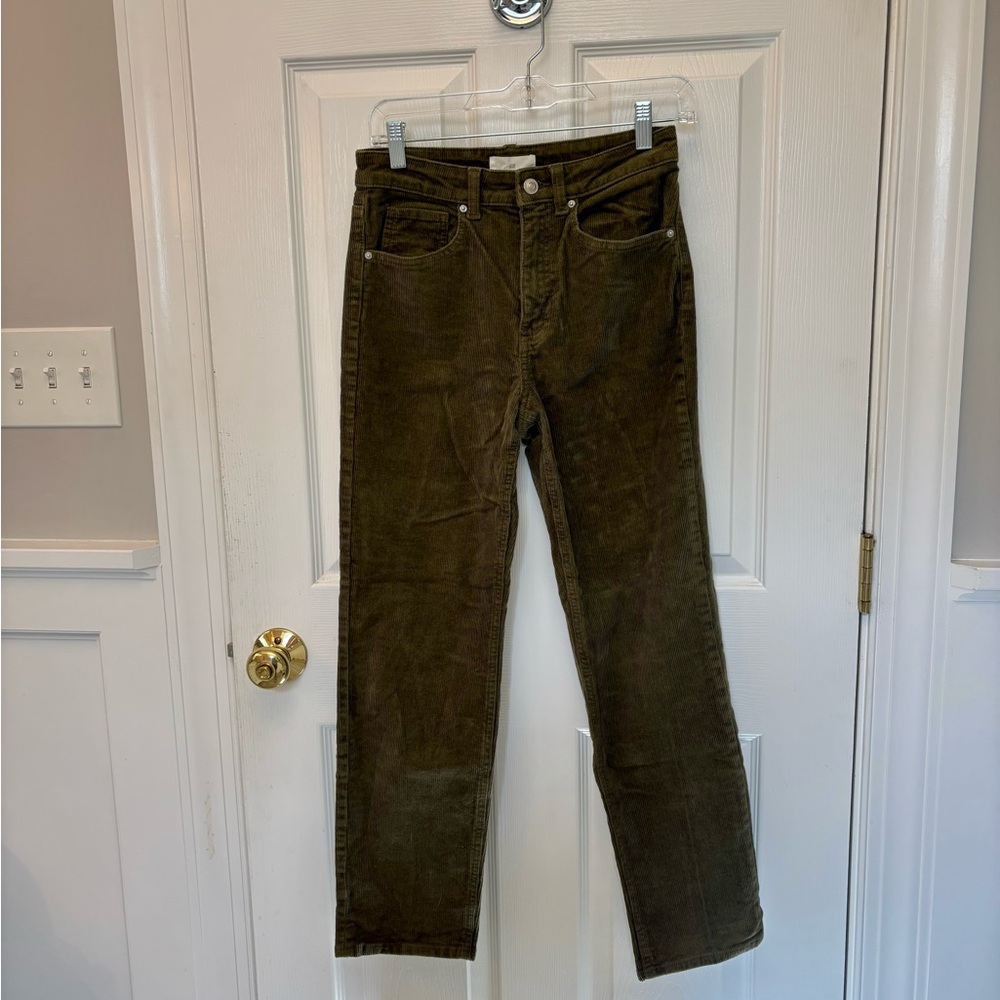 H&M Olive Green Corduroy Pants